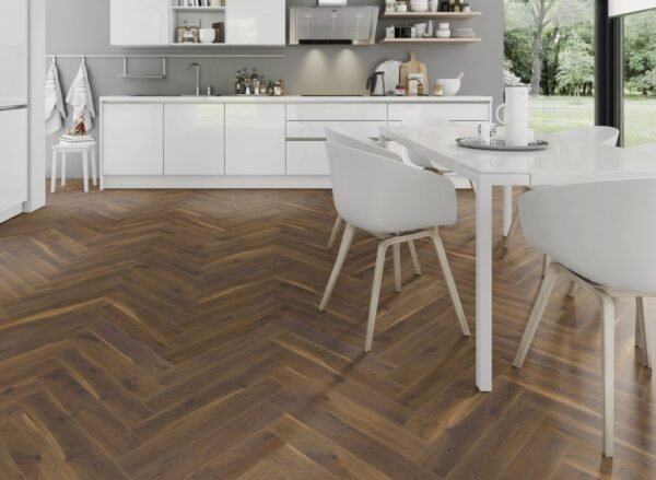 Coffee oak Herrigbone