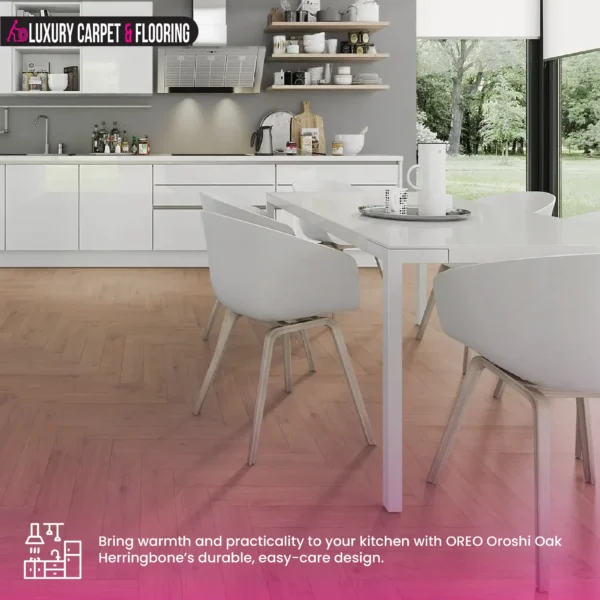OREO Oroshi Oak Herringbone Laminate Flooring – 12mm | Lignum Fusion - Image 5