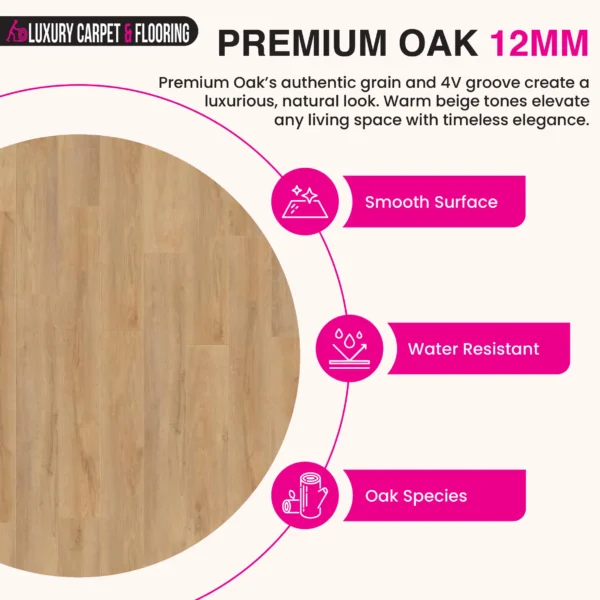 Premium Oak 12mm AC5 Laminate Flooring – Robusto Collection - Image 2