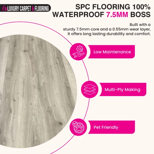 SPC Flooring 7.5mm Waterproof with Unilin Click System - Image 3