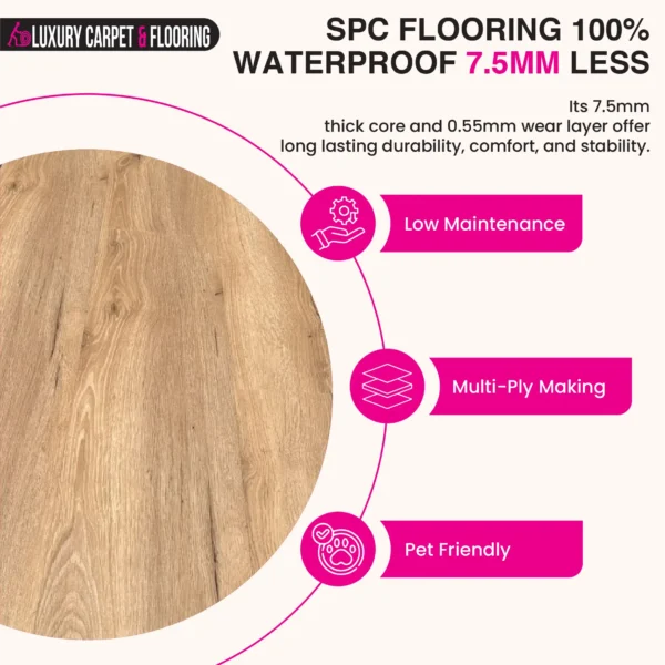 SPC Flooring 7.5mm Waterproof with Unilin Click System - Image 18