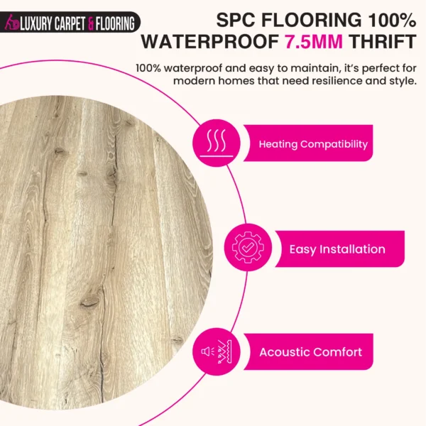SPC Flooring 7.5mm Waterproof with Unilin Click System - Image 24