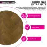 Barra Oak Extra Matt – Herringbone Engineered Wood Flooring - Image 2