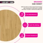 Brushed Oak Honey Medium – Plank LVT Flooring - Image 3