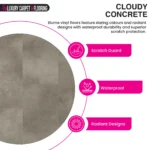 Cloudy Concrete – Vinyl Tile Flooring - Image 2