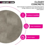 Cloudy Concrete – Vinyl Tile Flooring - Image 4