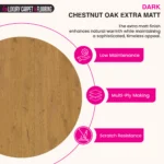 Dark Chestnut Oak Extra Matt – Plank Engineered Wood Flooring - Image 3