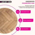 Kingswood Engineered Oak – Herringbone Engineered Wood Flooring - Image 2