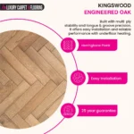 Kingswood Engineered Oak – Herringbone Engineered Wood Flooring - Image 4