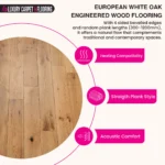 European White Oak – Plank Engineered Wood Flooring - Image 3