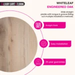 Whiteleaf Engineered Oak – Plank Engineered Wood Flooring - Image 4