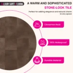 Dark Brown Cinnamon Rock – Small Tile Vinyl Flooring