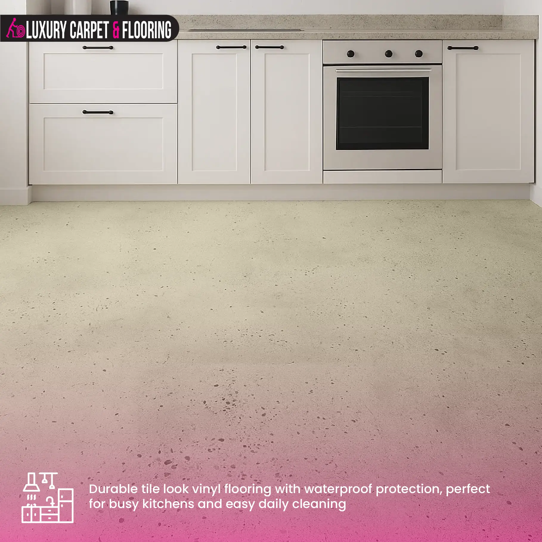 a2 Pebble Concrete Beige – Tile LVT Flooring - Image 1