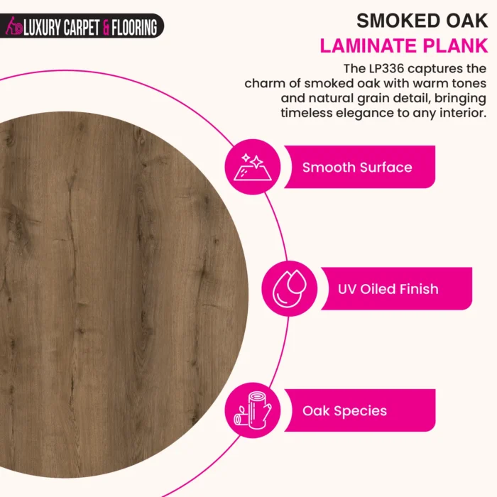 a2 LP336 Smoked Oak – Plank Laminate Flooring - Image 1