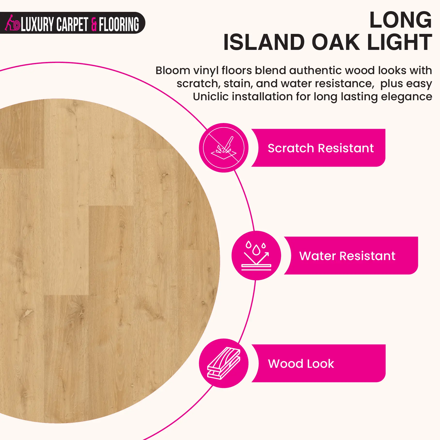 a2 Elegant Oak Natural – Waterproof Medium Plank LVT Flooring - Image 1