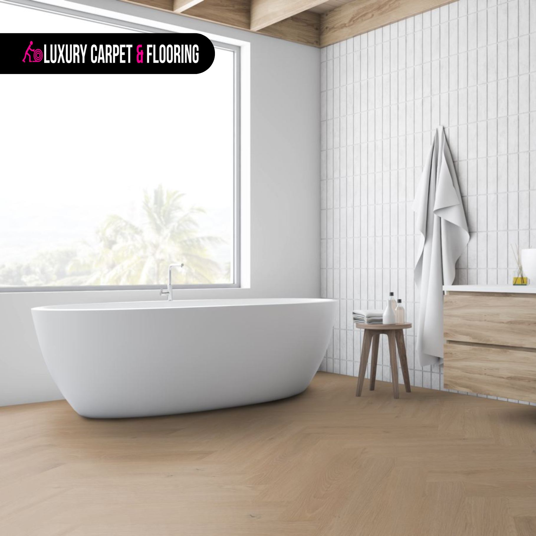 Lignum Core Sahara Oak Herringbone Lignum Core Sahara Oak – Premium Wood Design Herringbone SPC Flooring - Image 1
