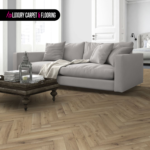 Lignum Fusion Premium Albany Oak – Herringbone Laminate Flooring for Elegant Interiors