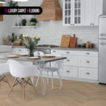 Lignum Fusion Premium Desert Oak – Herringbone Laminate Flooring for Warm Interiors