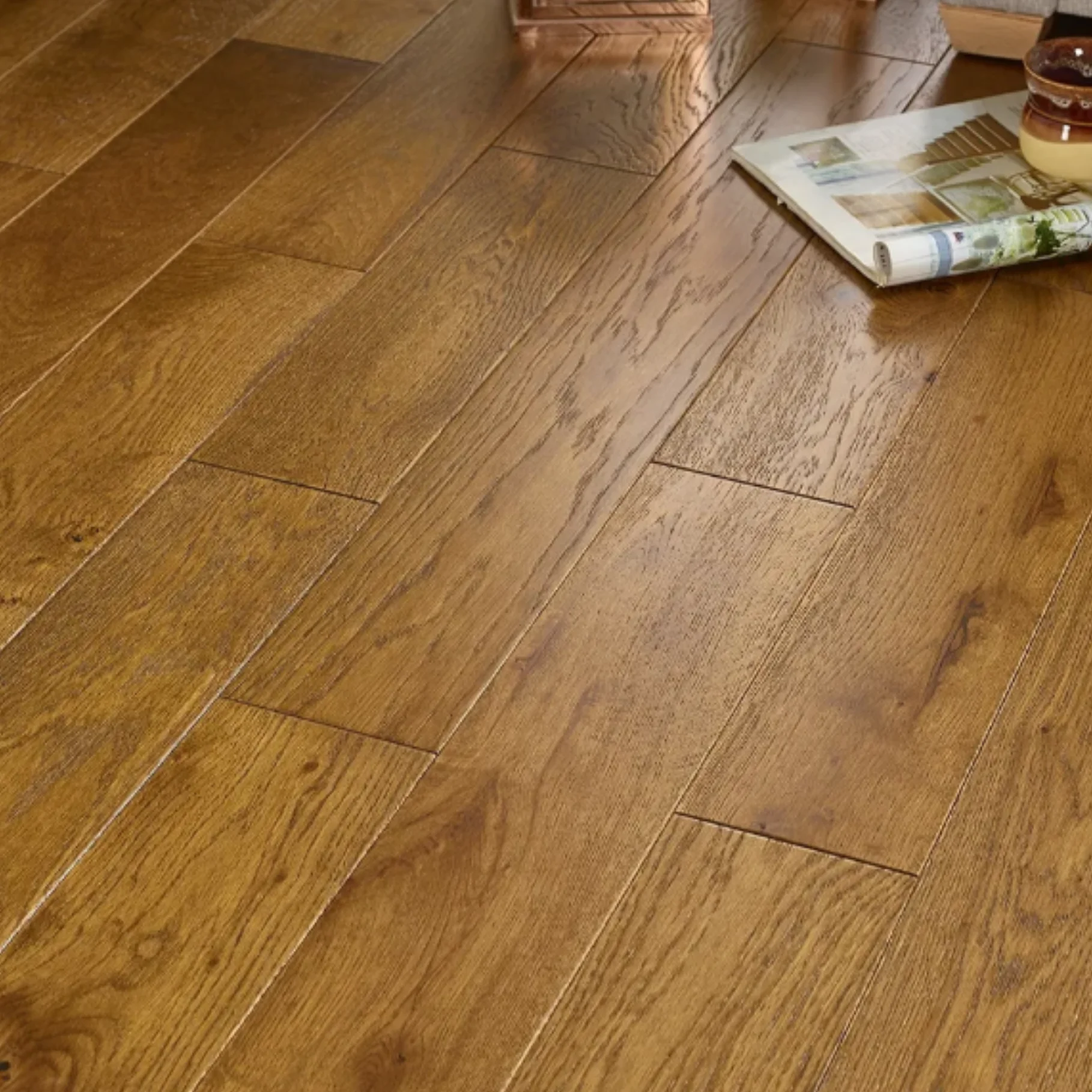 WESTMINSTER - 125 WHEAT BRUSHED & LACQUERED WESTMINSTER - 125 WHEAT BRUSHED & LACQUERED Plank Flooring - Image 1